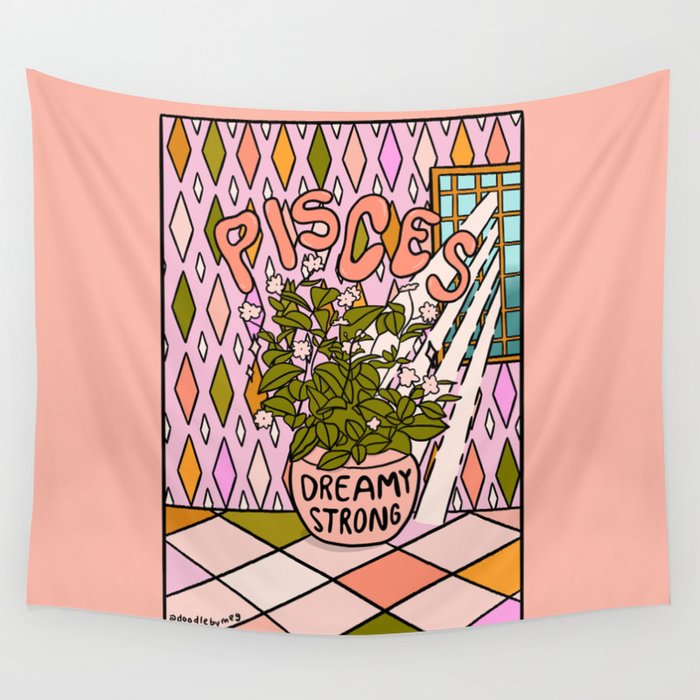 Pisces Plant Wall Tapestry