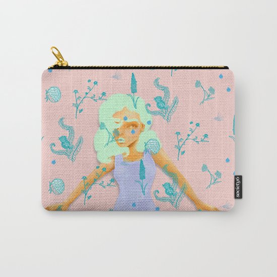 Design Based in Reality Pink Carry-All Pouch