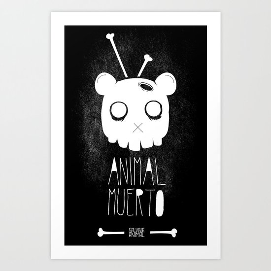 Animal Muerto Art Print