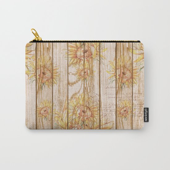 Vintage Sunflowers #9 Carry-All Pouch