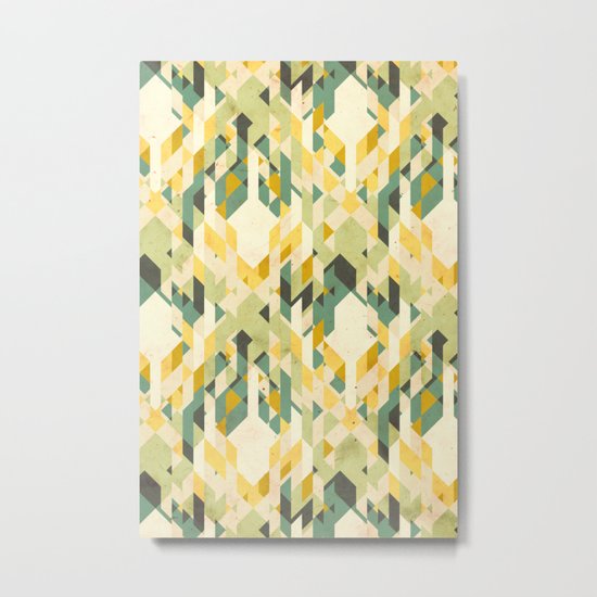 des-integrated tartan pattern Metal Print