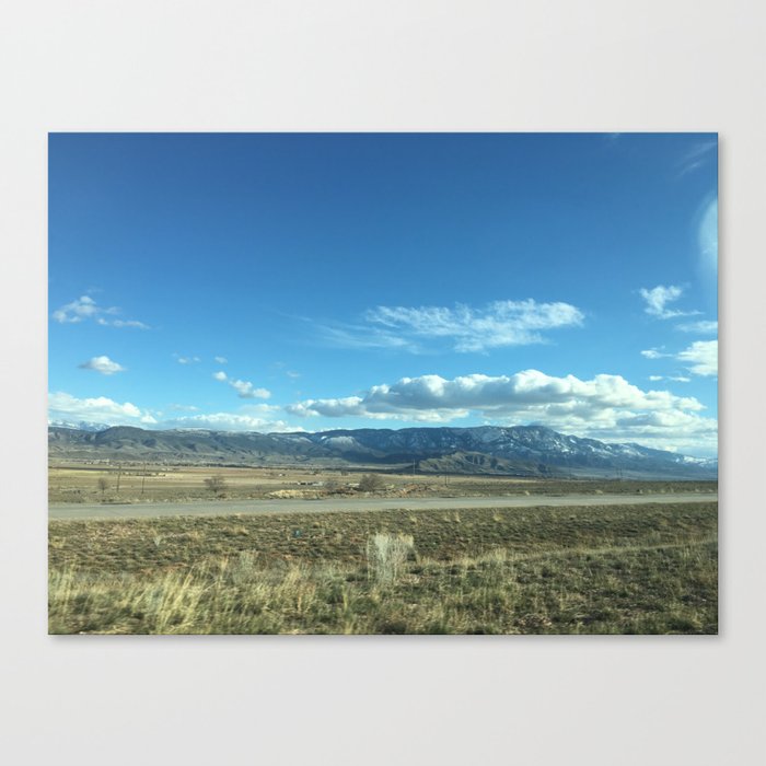 Utah Scrub and Mountains Canvas Print