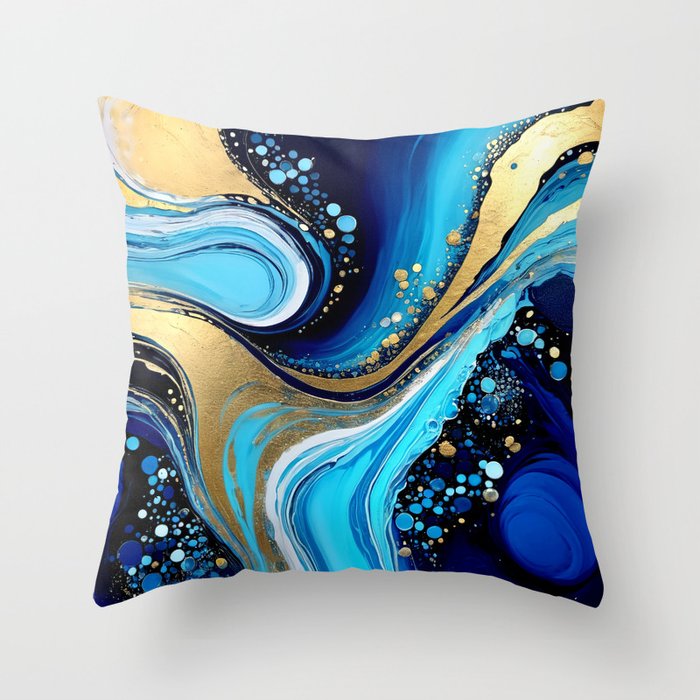 Abstract Fluid Art Painting 3 Throw Pillow