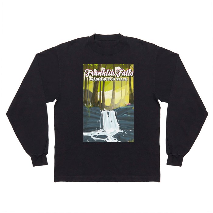 Franklin Falls Washington state travel poster Long Sleeve T Shirt