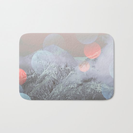 Bokeh Lights on Mountains Bath Mat