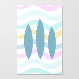 ripples in color + boards Canvas Print
