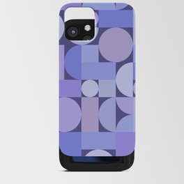 Retro Geometric Abstract Art Periwinkle 2 iPhone Card Case
