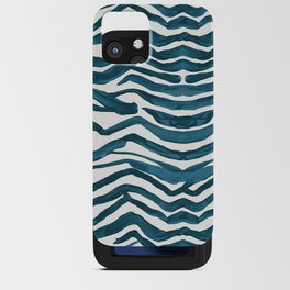 Zebra Print – Teal Palette iPhone Card Case