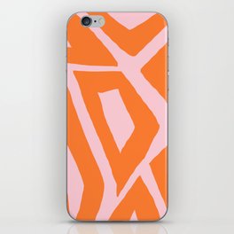 Retro Orange Midcentury Abstract iPhone Skin