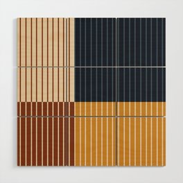 Color Block Line Abstract XIII Wood Wall Art