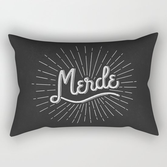 MERDE - NOIR Rectangular Pillow