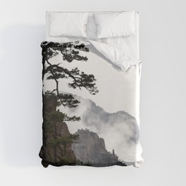 China Photography - Fog In Between The Huge Mountains In China Duvet Cover