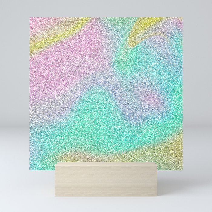 Iridescent Glitter Holographic Magical Image Mini Art Print