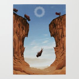 The Buffalo & The Cliff - Modest Mouse - Heart Cooks Brain Poster