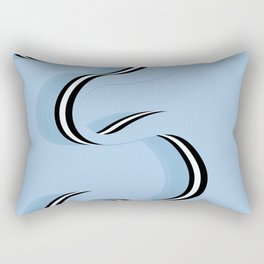 Stripes: Blue Rectangular Pillow