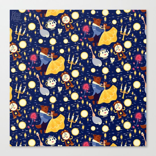 Be Our Guest Pattern Canvas Print