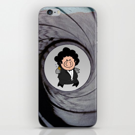 The pig with the golden gun iPhone & iPod Skin