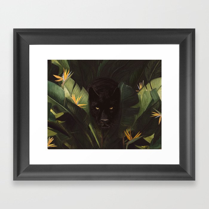 Hello Panther! Framed Art Print