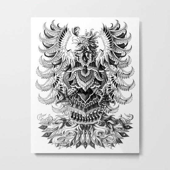 Heraldic Phoenix Metal Print