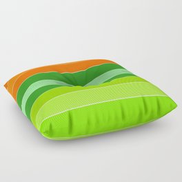 Green, Orange Stripe Irish St Patricks day Floor Pillow