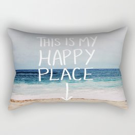 My Happy Place (Beach) Rectangular Pillow