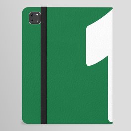 1 (White & Olive Number) iPad Folio Case