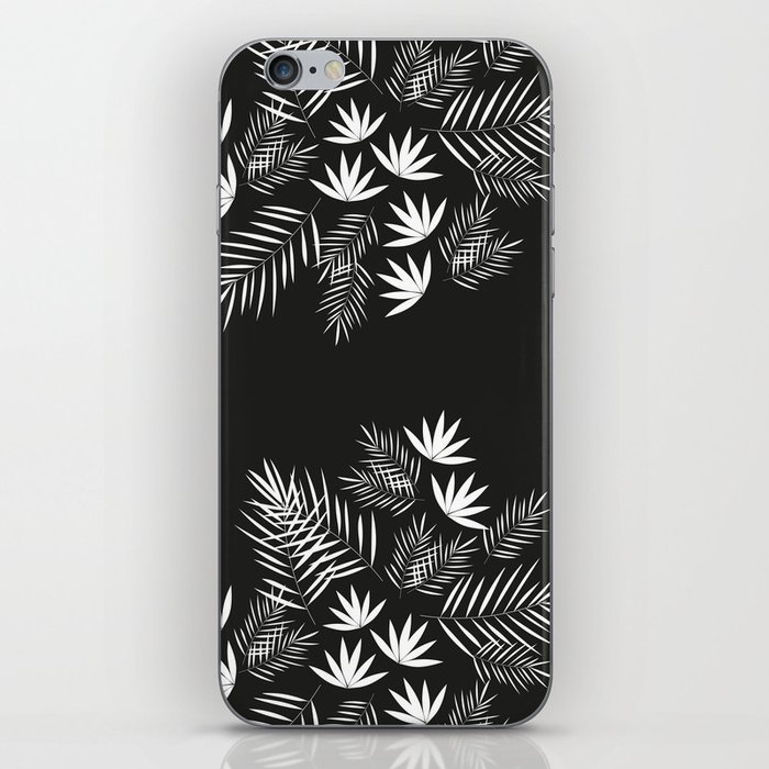 Beach Palms - Black and White iPhone Skin