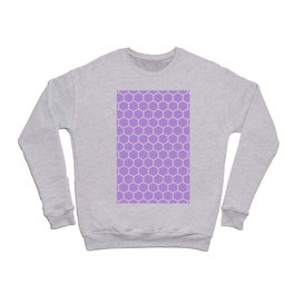 Honeycomb (White & Lavender Pattern) Crewneck Sweatshirt
