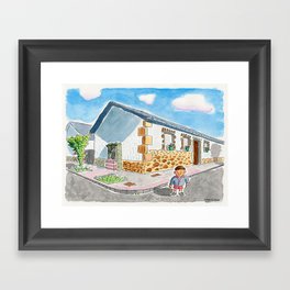 Manu's house in Fabero Framed Art Print