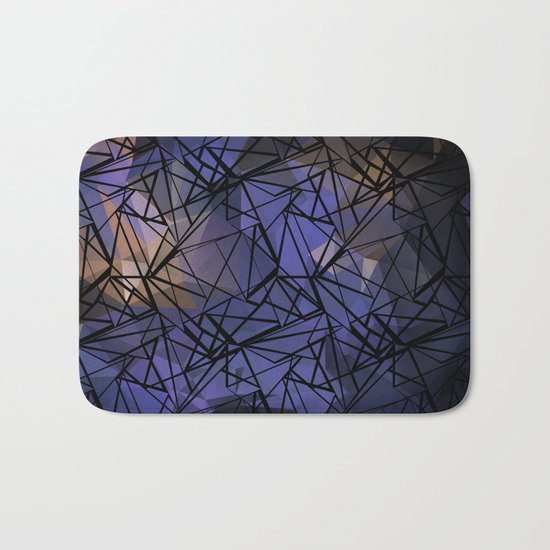 Polygon mesh . Blue . Bath Mat