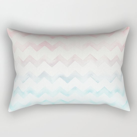 Watercolor Chevron pastel colors Rectangular Pillow