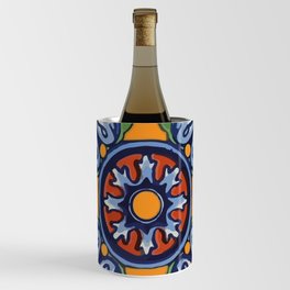 Mandala mexican talavera tile ceramic mosaic Wine Chiller