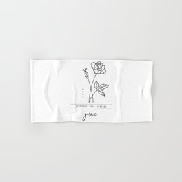 June Birth Flower | Rose Hand & Bath Towel