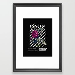 Black Rose Love Framed Art Print