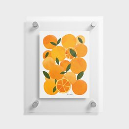 mediterranean oranges still life  Floating Acrylic Print
