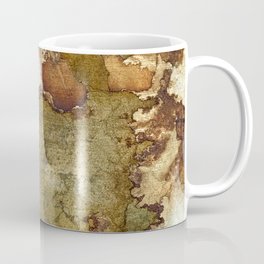 Avant-Garde Marbled Watercolor Abstract Painting On Cement Coffee Mug