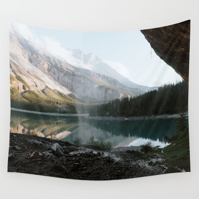 Mountain Lake Vibes III - Landscape Photography Wall Tapestry