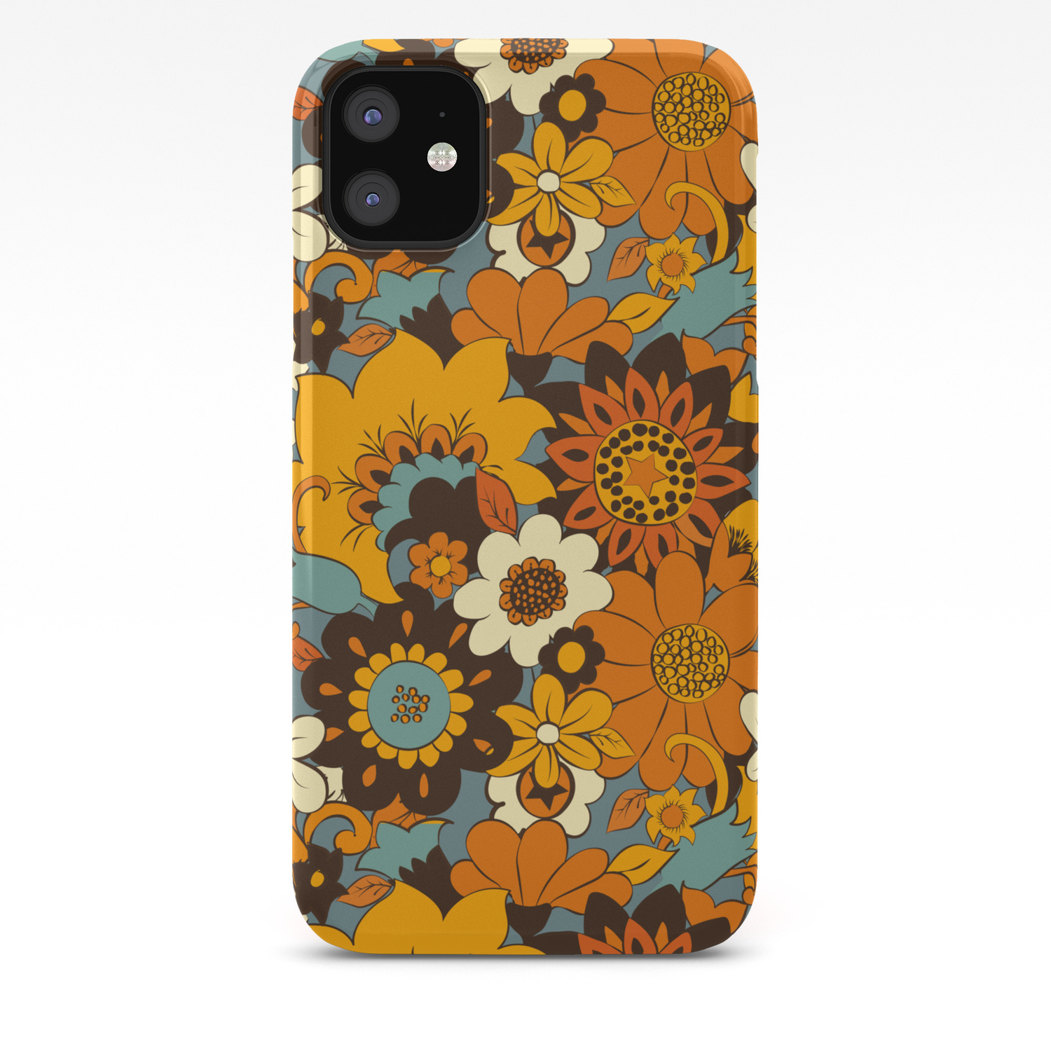 70's Vintage Flowers Tough Case Iphone Case Android Case Phone Case