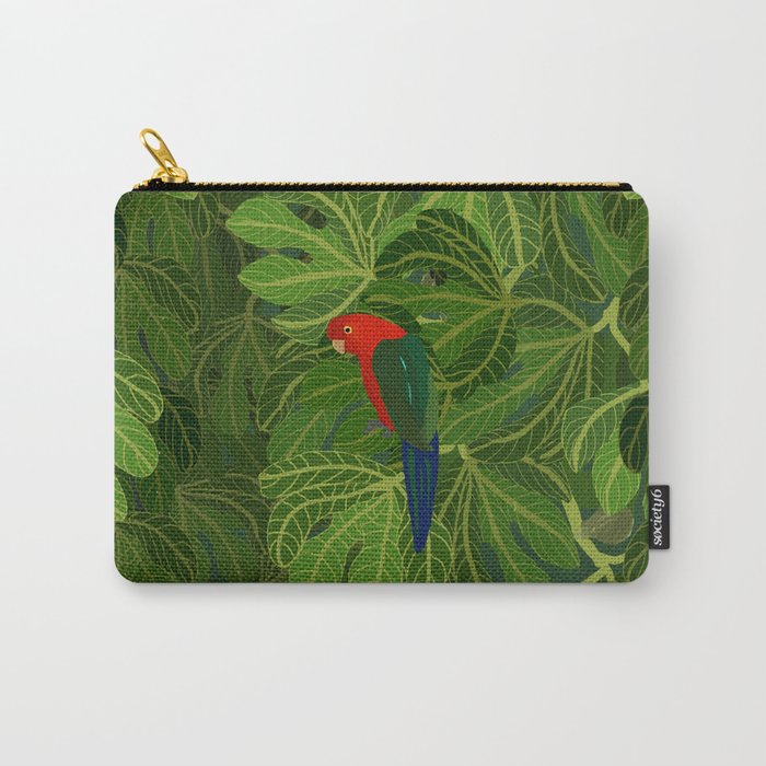 King Parrot in the Fig Tree Carry-All Pouch