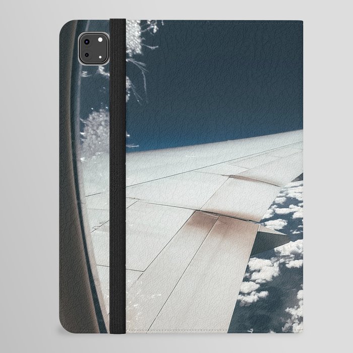 Airplane window and white clouds iPad Folio Case
