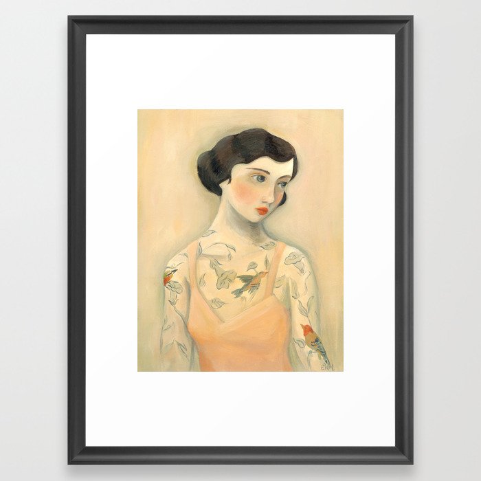 Tatooed Lady Rara Avis Framed Art Print