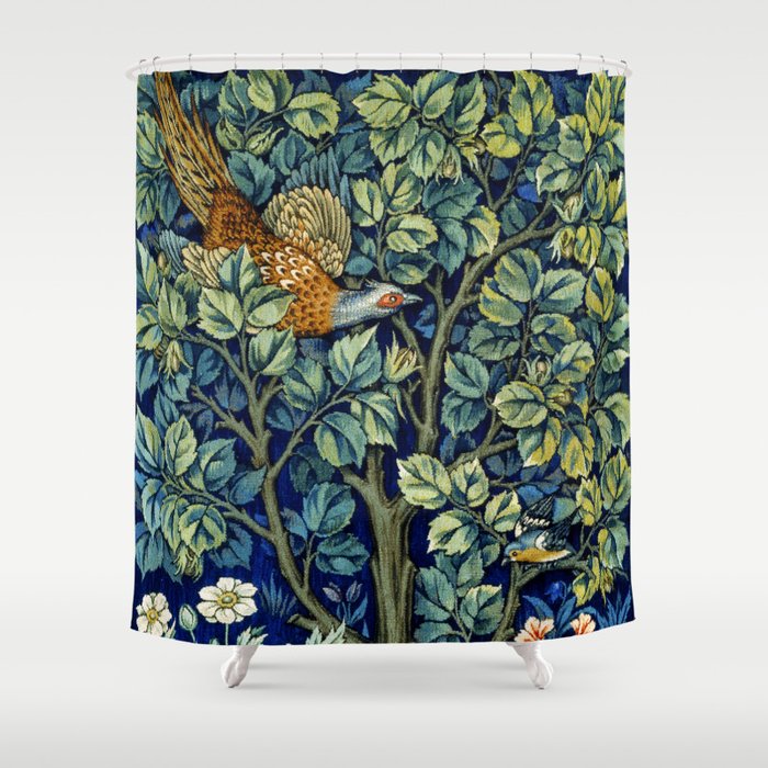 Cock Pheasant by William Morris & John Henry Dearle Shower Curtain