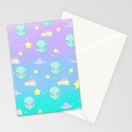 Fairy Kei Kawaii Aliens Stationery Card