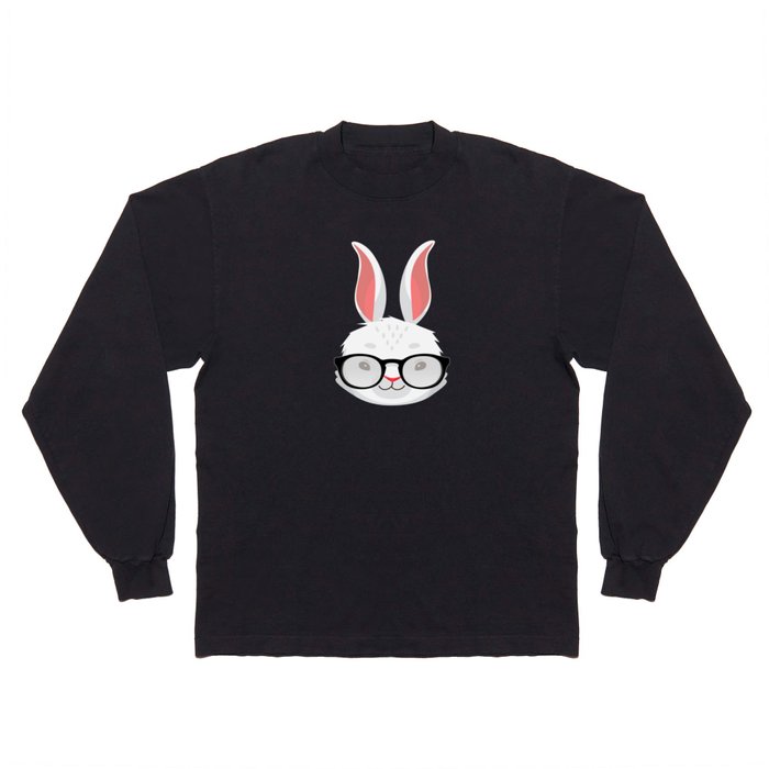 Bunny With Glasses Bunny Rabbit Cute Long Sleeve T Shirt