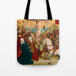 Calvary by Master of the Death of Saint Nicholas of Munster Tote Bag