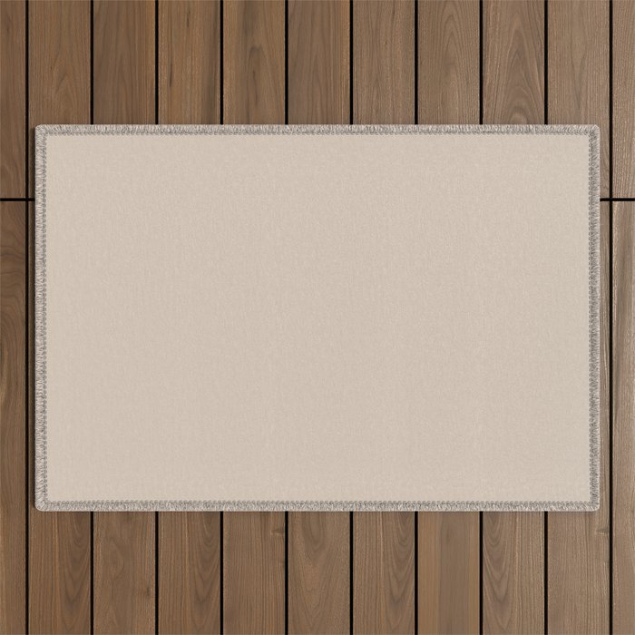 Pale - Pastel - Light Pinkish Beige Solid Color Parable to Pantone Pink Tint 12-1404 Outdoor Rug
