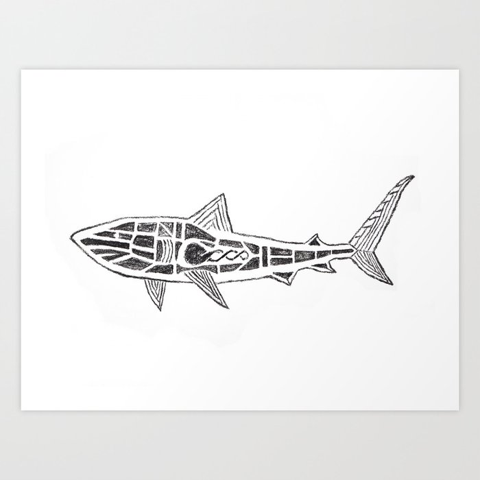 Shark Twist Art Print