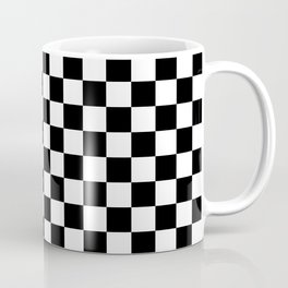 White and Black Checkerboard Coffee Mug