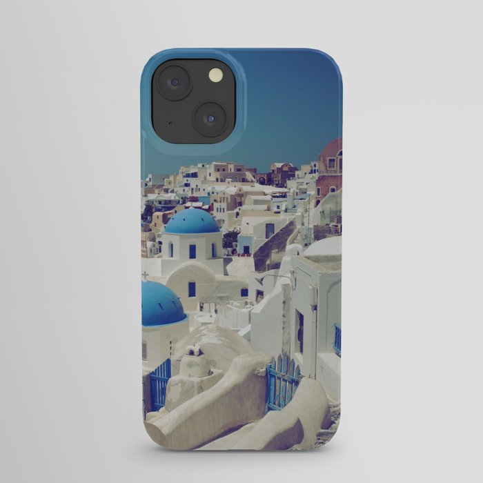 Blue Domes, Oia, Santorini, Greece iPhone Case