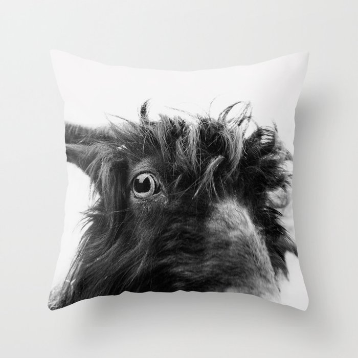 charlie the goat Throw Pillow
